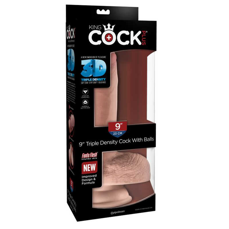 King Cock Plus      9 Triple Density Cock with Balls, 