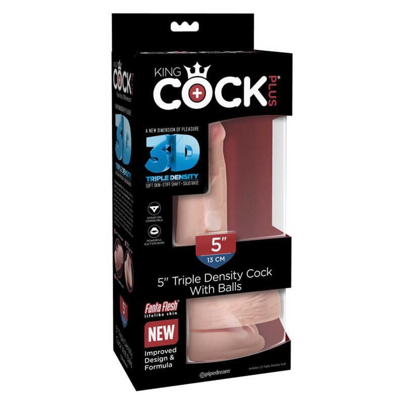 King Cock Plus      5 Triple Density Cock with Balls, 