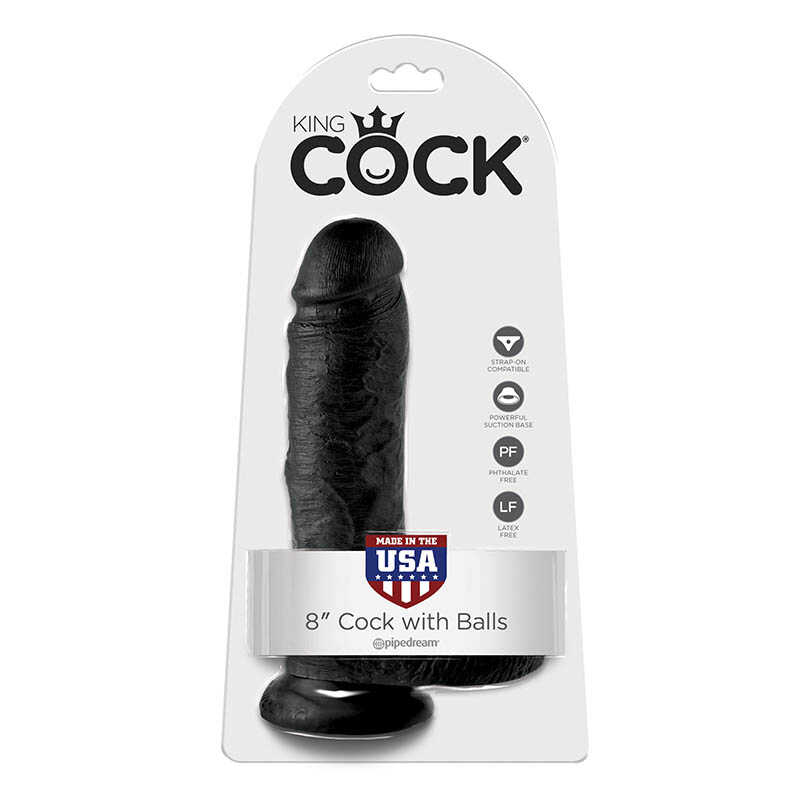 King Cock       8 Cock with Balls Black