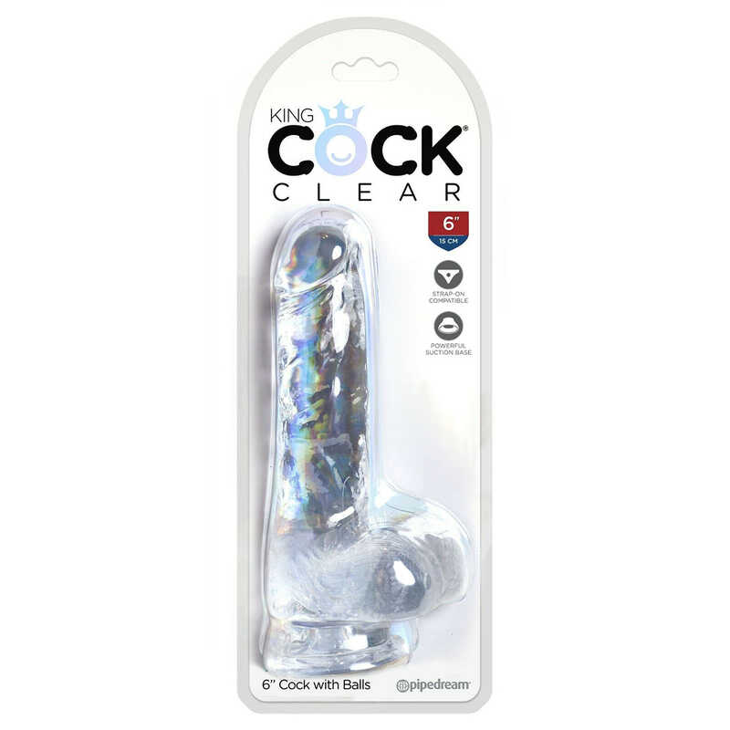 King Cock Clear 6 Cock with Balls    